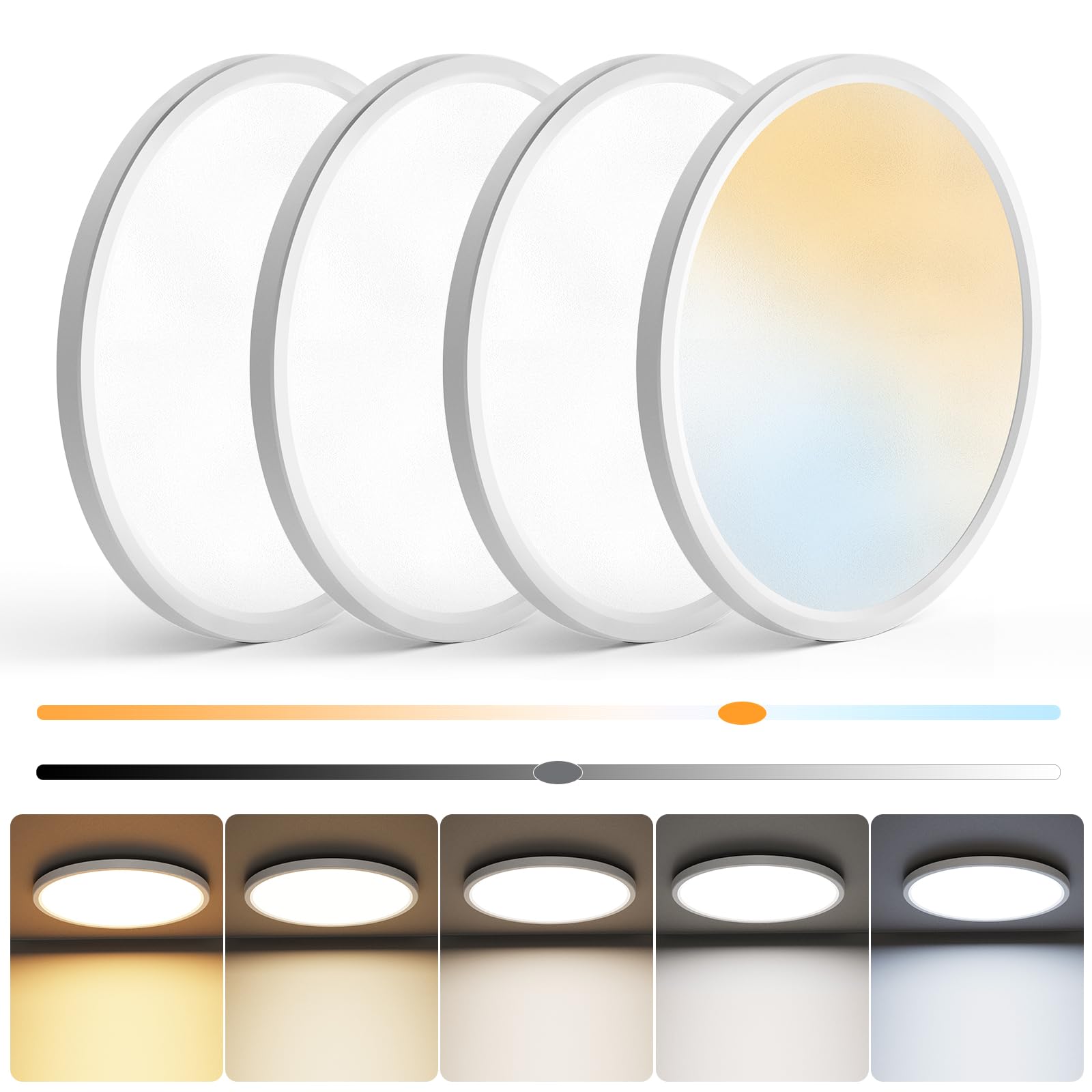 NIORSUN 12 inch Flush Mount LED Ceiling Light