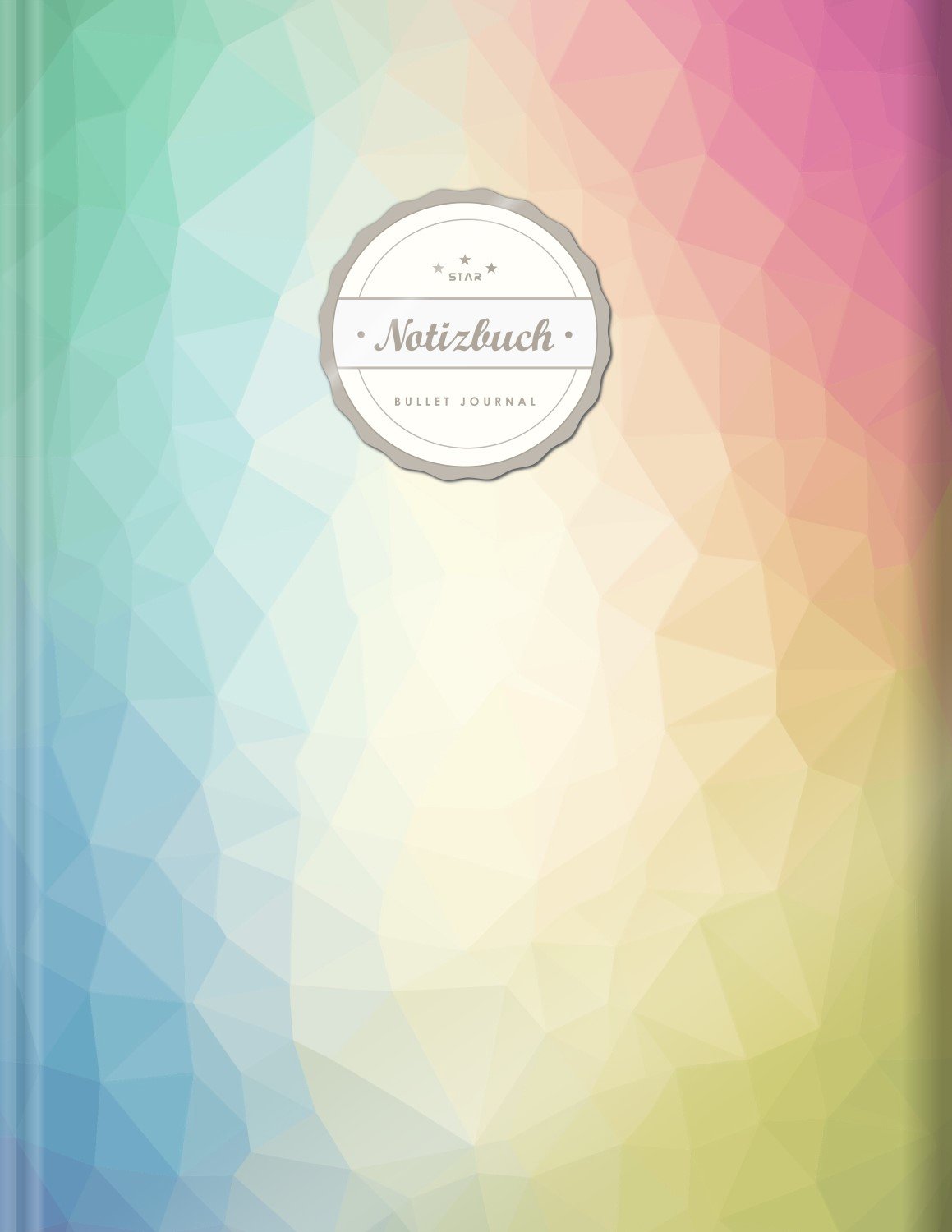 BULLET JOURNAL (©Star, A4, 156 Seiten, Softcover) || Mit Register || XXL Punktraster Notizbuch, Tagebuch, Gepunktete Seiten, Dot Grid Notebook, „Mosaik“