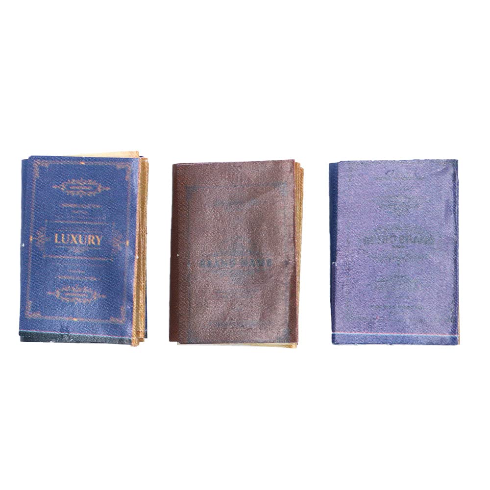 CENPEK 6PCS Miniature Dollhouse Books 1:12 Scale Miniature Accessories Miniature Books for Dollhouse Decoration