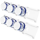 Sophico Yogurt Organizer for Fridge, 4 Capacity Yogurt Sliders for Refrigerator, Yogurt Holder with Adhesive Tapes for 3.75 I