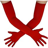Sheface Stretchy Spandex Long Gloves - Men's & Women's Costume Gloves for Banquet, Party & Wedding