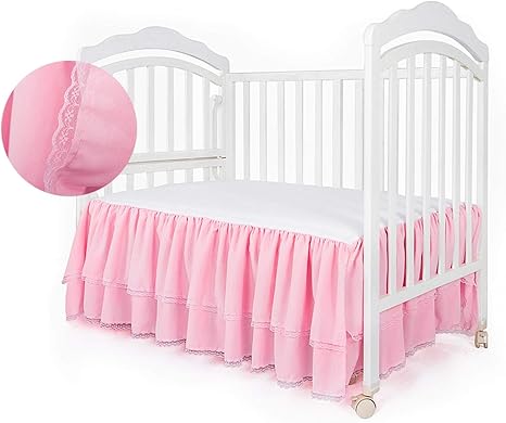 Amazon ベビーベッドスカート シーツ カバー 寝具 部屋飾り お姫雰囲気 高級 高質感 ベビーガールズ寝具 綿100 四季適用 ベッドスカート オンライン通販