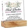Doctor Appreciation Gifts a Truly Great Doctor is Hard to Find Desk Decor Best Doctor Ever Acrylic Desk Plaque Sign with Wood Stand Home Office Desk Sign Keepsake