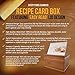 Everything Bamboo Recipe Card Box Featuring ‘Easy Read’ Lid Design – Holds 6” x 4” Recipe Cards