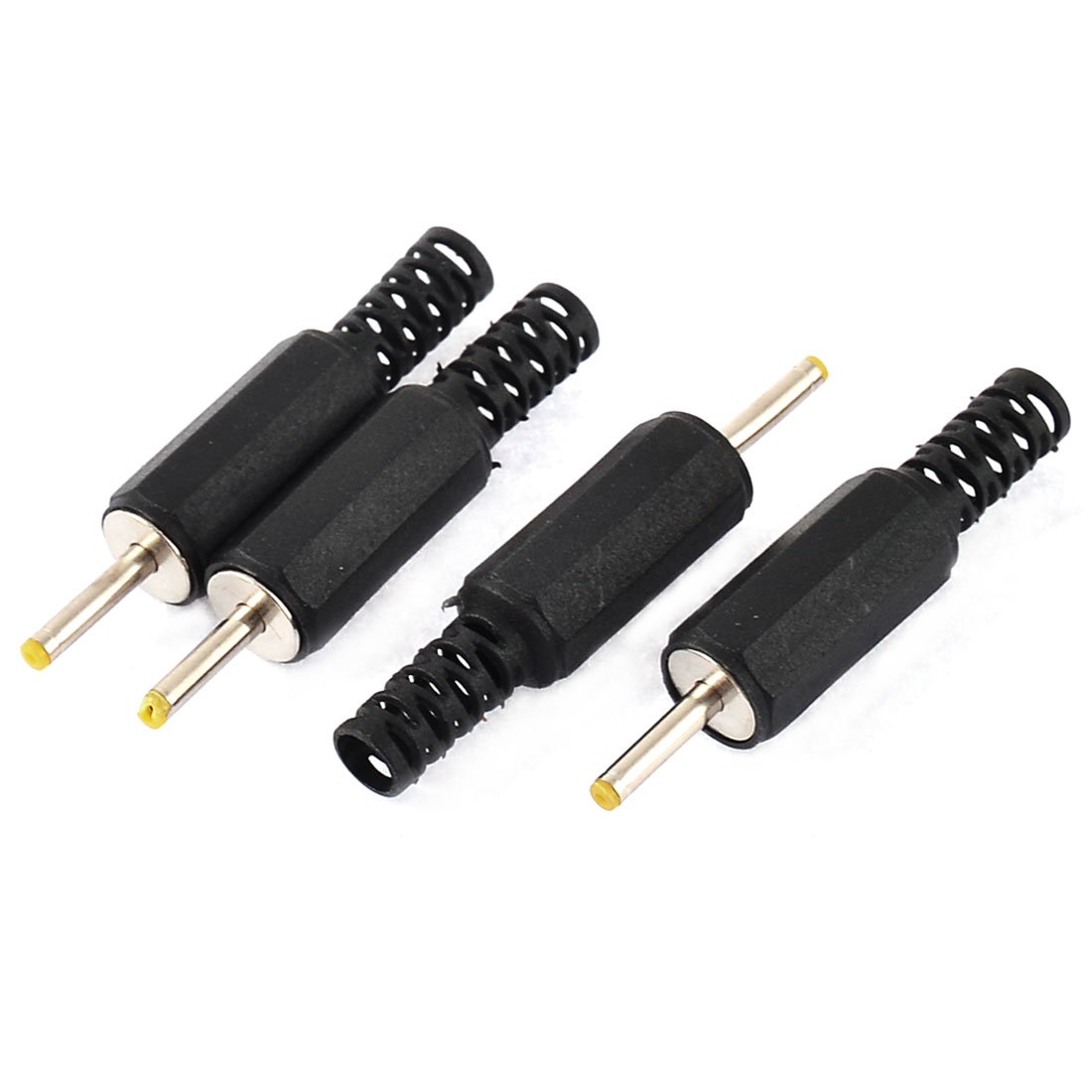 Sourcingmap 2.5x0.7mm DC Male Connector Jack Solder Adapter DIY DC Barrel Connectors Replacement 4pcs