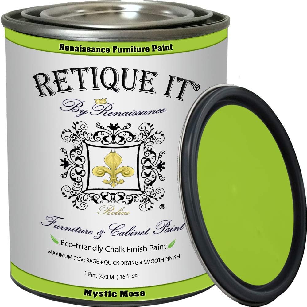 Retique ItChalk Finish Paint, 16 oz (Pint), Mystic Moss 37