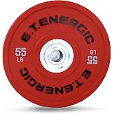 E.T.ENERGIC Urethane Bumper Plates for 2&rdquo; Olympic Bars | Low-bounce urethane weight plates with hard chrome inserts, raised LB markings, and 2-inch Olympic bar compatibility