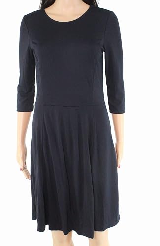 lark and ro fit and flare dress Lark & Ro Women's Long Sleeve Off the Shoulder Fit and Flare Dress, Black,  6