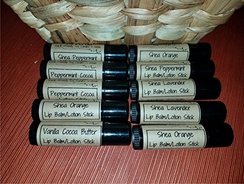 Giant Jumbo all-in-one LIP BALM & SOLID LOTION STICK - Shea Peppermint scent