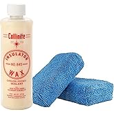 Collinite 845 Insulator Wax - Carnauba+Polymer Sealant, High Gloss, Durable Beading & Long-Lasting Paint Protection for Cars, Boats, Trucks, RVs, Motorcycles (16 fl oz) with 2 Microfiber Blocks Combo