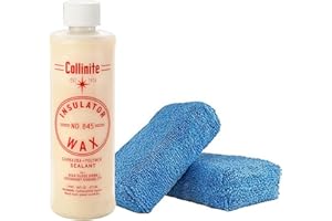 Collinite No. 845 Insulator Wax, 16 Fl Oz - 1 Pack & Microfiber Sponge Applicators Combo