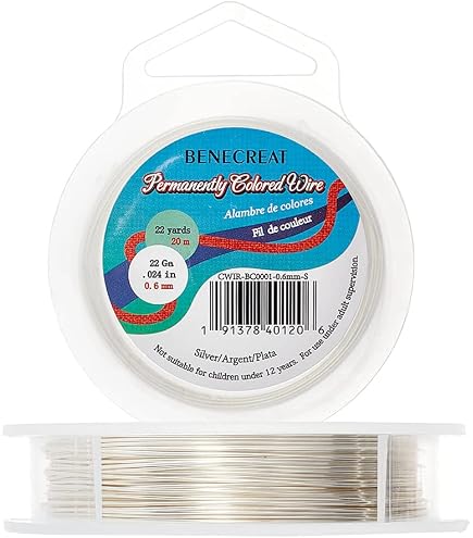 Artistic Wire 26 Gauge Silver Plated Craft Wire – Ice Blue, 15 Yards, Tarnish Resistant