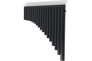 Pan Flute 18 Pipes Pan Pipe Instrument Key of C, Portable Pan Flute Chinese Traditional Musical Instrument Pan Pipes for Begi