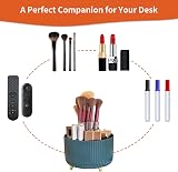 Marbrasse 360° Rotating Desk Organiser with 5 Compartments Dark Green view 6
