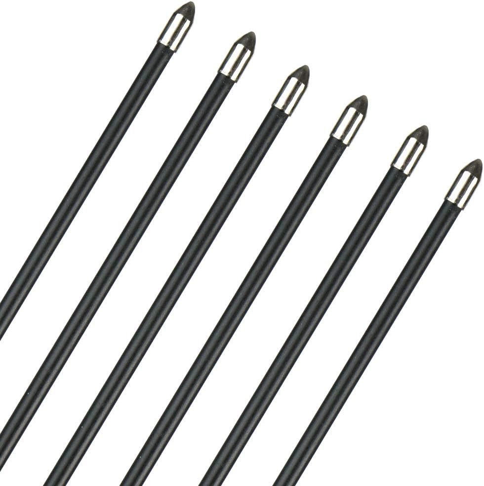 Huntingdoor Archery Youth Arrows 28 Inch Target Practice Fiberglass Arrows Shooting Fun Game Arrows 7mm for Beginner 12 Pack (Black 28inch) : Sports & Outdoors