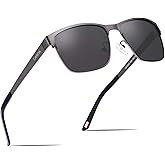 CARFIA Metal Mens Sunglasses Polarized UV400 Protection for Driving Fishing Hiking Golf Everyday Use CA5225