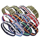 ALPS Nato Nylon Watch Strap with Stainless Steel Buckle (Watch Strap +Spring Bar )