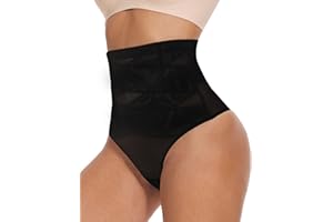 Sheloria Tummy Control Thong Shapewear for Women High Waisted Shaping Underwear Body Shaper Panties Girdle Faja