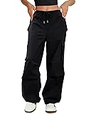 COPYLEAF Cargo Pants Women Low Waisted Parachute