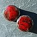 Pair - Red Ruby Aventurine Glass Ear Plugs Organic Handmade double-flared gauges Essential Oil Diffuser