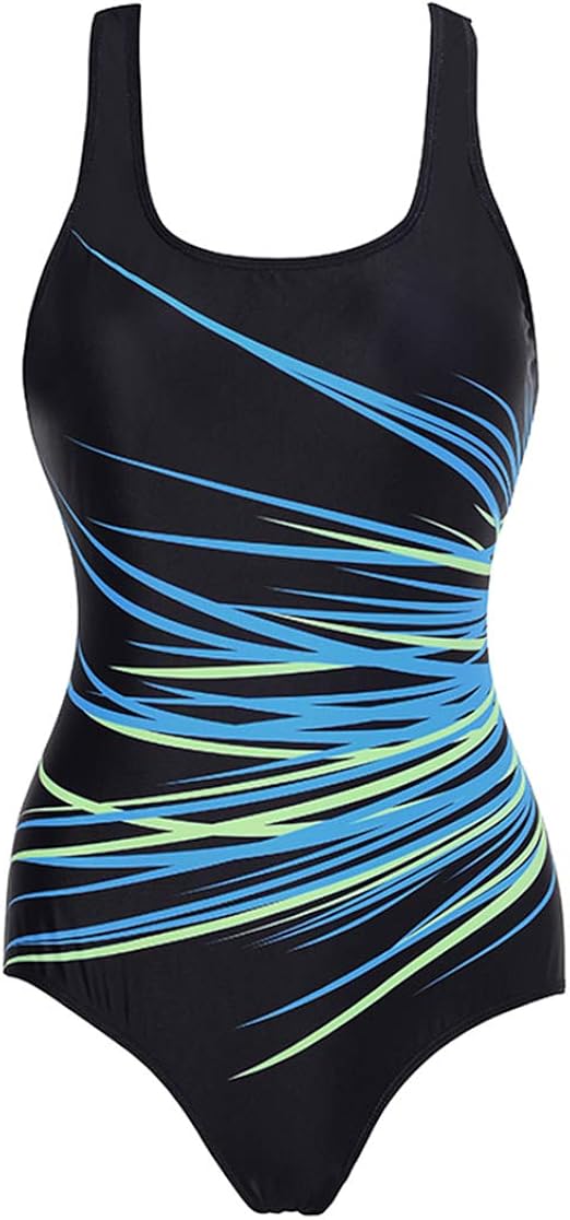 MUCHAO Schlanker einteiliger Badeanzug für Frauen Sport Schwimmen