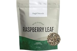 MagJo Naturals, Red Raspberry Leaf (16 Oz) Dried leaves, Wild-Harvest, herbal tea, Cut & Sifted, Packaged in USA, resealable bag