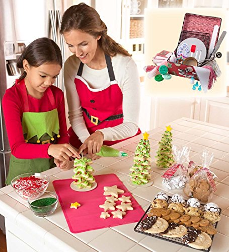 Kid's Crafty Creations Cookie Baking Kit, 119 Pieces, Includes Baking Tools, Gift Bags, Recipes