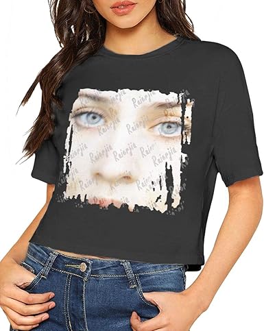 Ruierjia Fiona Apple Tidal Sexy Exposed Navel Female T Shirts Bare Midriff Crop Top Tshirt Black At Amazon Women S Clothing Store