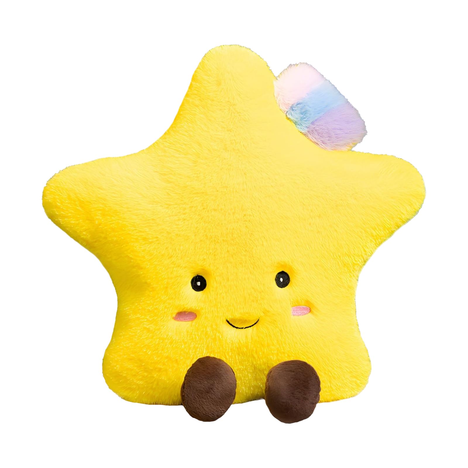CavspkArt Cute Star Plush Pillow, Soft Plush Cushion for Bedside Sofa, Funny Plush Stuffed Toy, Star Plush Toy for Home Decoration, Gift for Boys and Girls