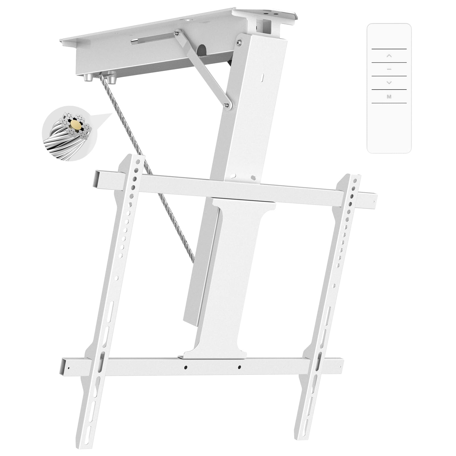Yegosh Electric Ceiling TV Mount, Remote Adjustable