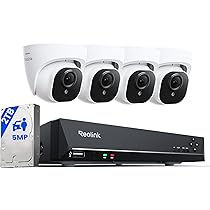 Reolink 8CH 5MP PoE Home Security Camera System, 4pcs Wired 5MP