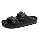 FUNKYMONKEY Women's Comfort Slides Double Buckle