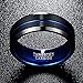 NUNCAD Tungsten Ring for Men Women Wedding Bands 4/6/8/10mm Width Multicolor Available Groove Beveled Edges Engraved I Love You Size 4 to 17
