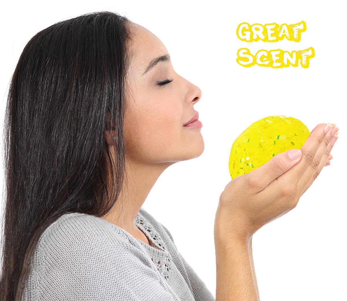 2 Pack Crunchy Slime - Smells Nice Pineapple Slime and Peach Slime - SSSSuper Stretchy Glossy Slime Perfect for Kids Party Favor, Classroom Prize or Christmas Stocking Stuffer - Boys Girls