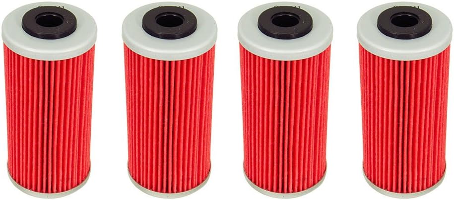 Outlaw Racing ORF611 Lot of 4 Performance Oil Filter Compatible with BMW G450X Husqvarna SMR511 Offroad Motorcycles Replaces KN611