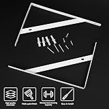 HAOCHEN 8 Piece Heavy Duty Shelf Brackets 9.84x6.29 White Iron 90 Degree view 3
