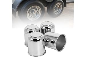 3.19" Push Through Wheel Center Caps for Trailer Truck RV Wheel Rims, Chrome Silver Trailer Wheel Hub Center Caps Fit 3.19inc