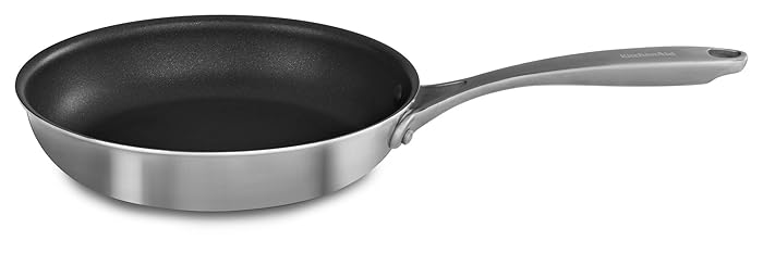 KitchenAid KC2C10NKST 5-ply Copper Core 10" Nonstick Skillet, Stainless Steel Finish, Medium