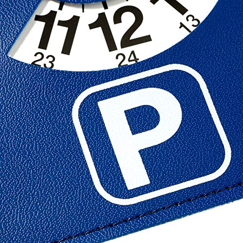 Parkeerschijf Kangaro in blauwe kunstlederen behouder, K-0035D220, 13x10.5x0.2 - Afbeelding 4