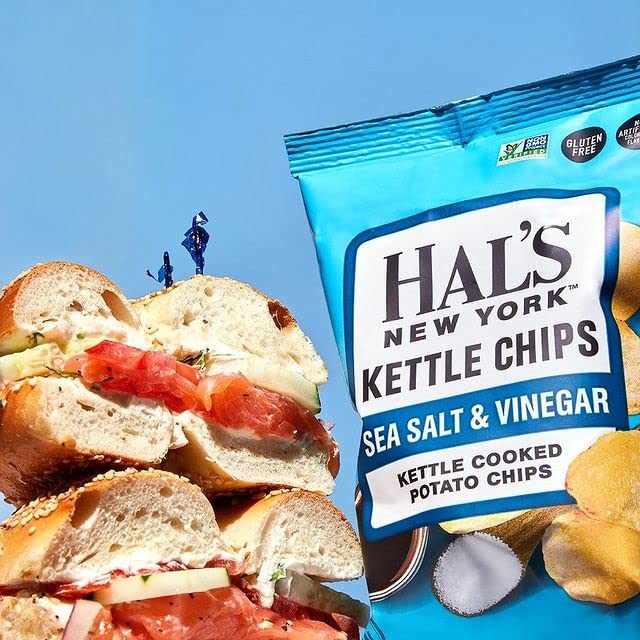 Hal's New York Kettle Cooked Gluten Free Sea Salt & Vinegar Flavored