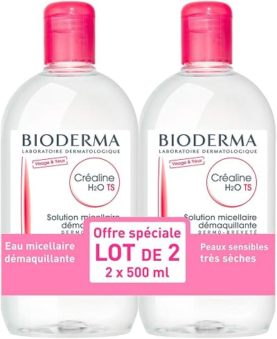 Bioderma Crealine TS H2O Micelle Solution 2 x 500ml Gentle Cleanser