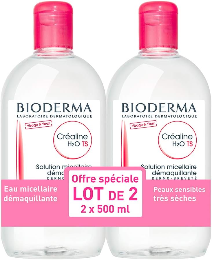 Bioderma Crealine TS H2O Micelle Solution 2 x 500ml Gentle Cleanser