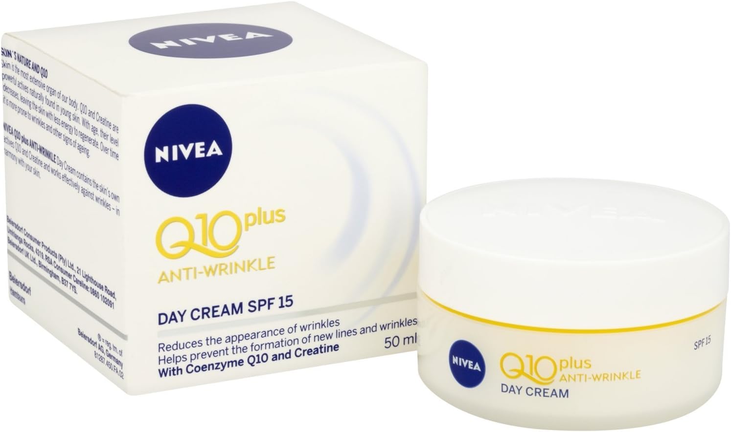 NIVEA Q10 Power AntiWrinkle + Firming Age Spot Day Cream SPF15 Pack of 3 (3 x 50ml), Anti