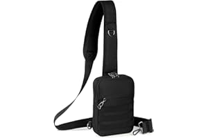 Anti Theft Sling Bag Tactical Small Shoulder Chest Crossbody Bag for Men Women with Zipper Lock RFID Blocking
