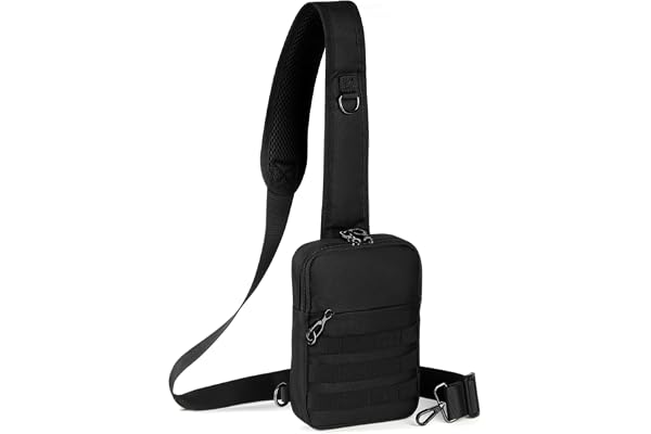 Anti Theft Sling Bag Tactical Small Shoulder Chest Crossbody Bag for Men Women with Zipper Lock RFID Blocking