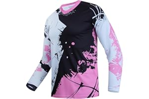 HOTLION Men's Mountain Bike Jersey Long Sleeve MTB Off-Road Motocross Jersey Quick Dry Downhill&Motocross Shirts