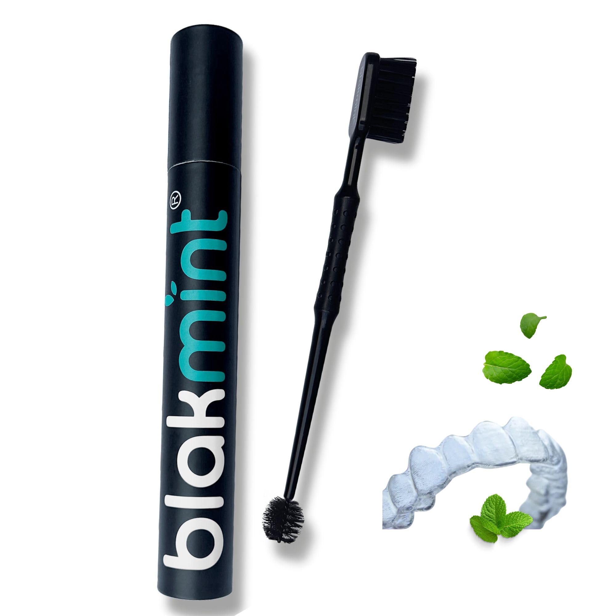 Retainer Cleaning Brush with Travel Case | Aligner & Retainer Cleaner Brush | Designed for Grooves & Crevices | Mouth Guard & Braces Cleaning Tool | Portable Dental Appliance Brush