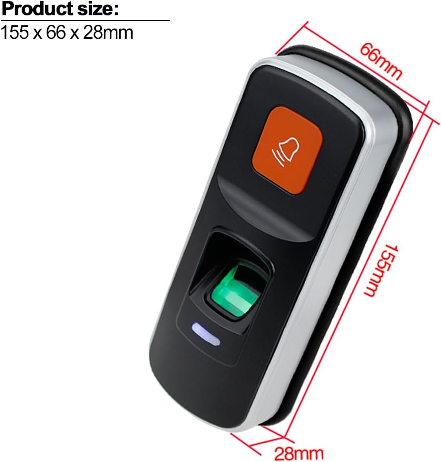 HFeng 125KHz RFID Fingerprint Lock Door Access Control System Kit
