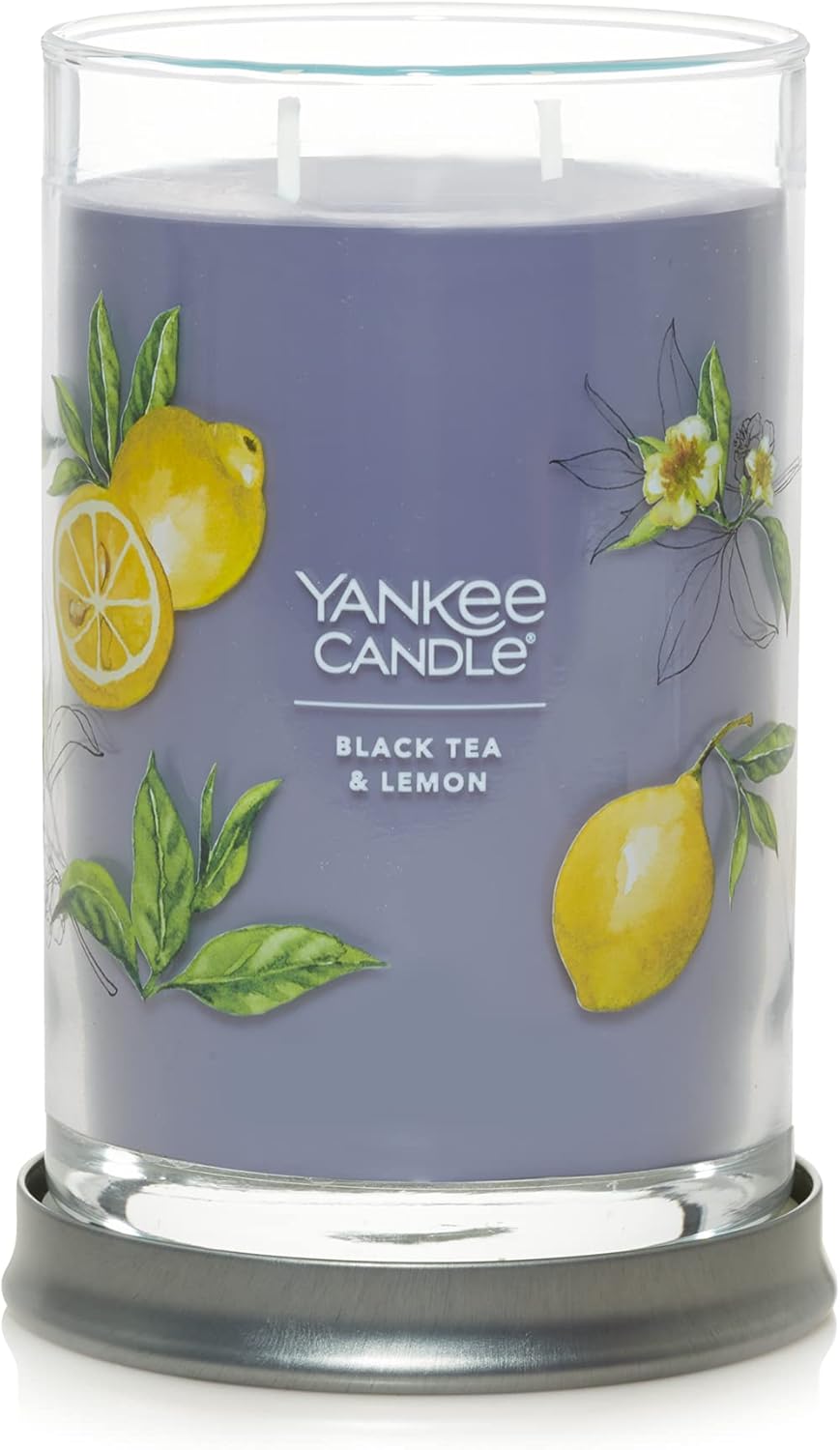 Candles & Holders - Yankee Candle Black Tea & Lemon Scented, Signature 20oz Large Tumbler 2-Wick Candle, Over 60 Hours of Burn Time