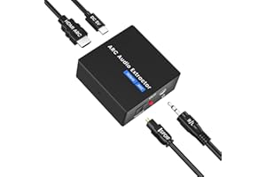 OZVAVZK HDMI ARC to Optical Converter, 192KHz ARC to Optical Analog 3.5mm Audio Extractor Adapter HDMI ARC to RCA Audio Converter Splitter for TV to Sound System Speaker Amplifier